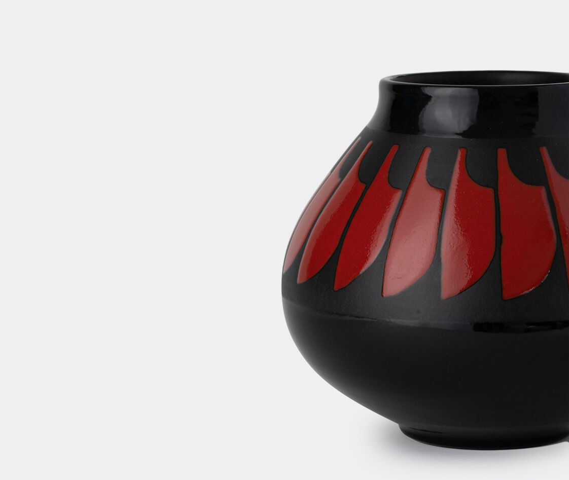 Shop Nuove Forme Vases Matte Black In Matte Black, Shiny Red