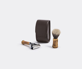 Lorenzi Milano Bamboo travelling shaving set BROWN CEMI15TRA382BRW
