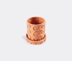 Seletti &#39;Magna Graecia, Onda&#39; terracotta vase with saucer TERRACOTTA SELE23TER016TER