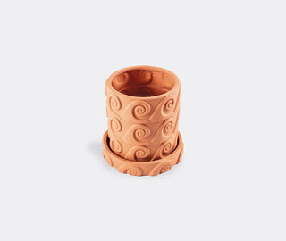 Seletti 'Magna Graecia, Onda' terracotta vase with saucer TERRACOTTA SELE23TER016TER