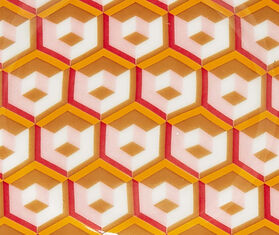 La DoubleJ &#39;Cubi Oro&#39; dessert plate, set of two MULTICOLOUR LADJ22DES280MUL