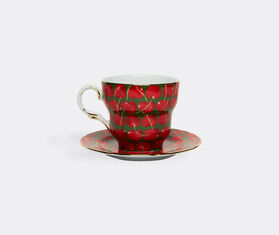La DoubleJ 'Cherries Verde Big Mama' cup and saucer GREEN LADJ23BIG710GRN