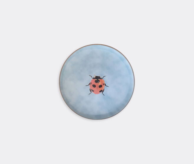 Les-Ottomans 'Insetti' porcelain plate, ladybug TURQUOISE OTTO21INS818MUL