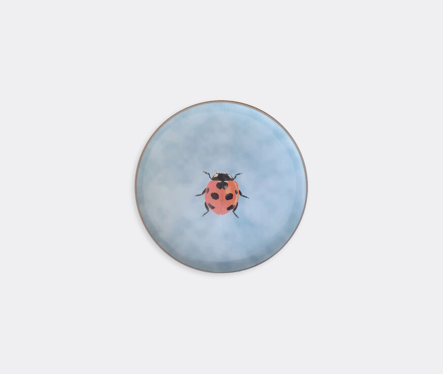 Les-Ottomans 'Insetti' porcelain plate, ladybug turquoise OTTO21INS818MUL