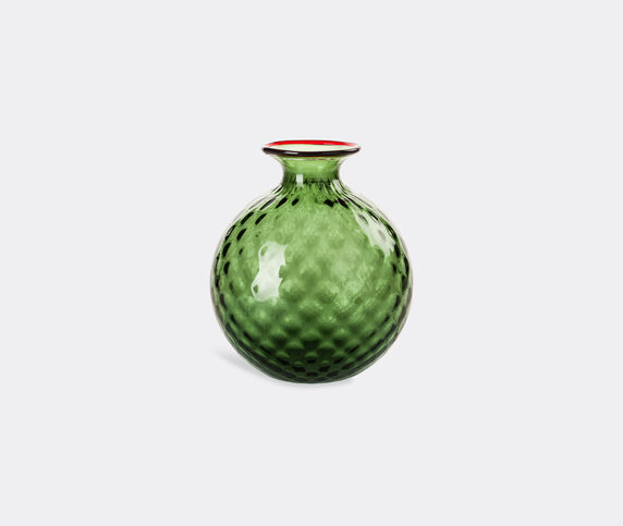 Venini 'Monofiore' bottle, M, green green,red VENI19MON116GRN