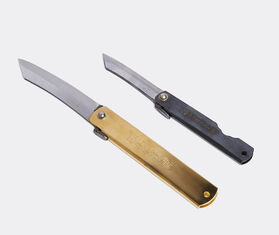 Banshu Hamono 'Blue Steel' Japanese brass pocket knife, XL BRASS BAHA19JAP555BRA