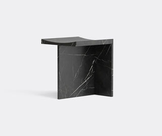 MCGANNON SAAD 'Thebes' stool, nero marquina BLACK MCSA25THE211BLK