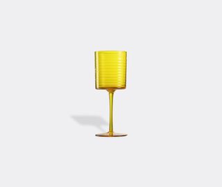 NasonMoretti 'Gigolo' water glass, striped yellow YELLOW NAMO22GIG959YEL