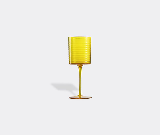 NasonMoretti 'Gigolo' water glass, striped yellow YELLOW NAMO22GIG959YEL