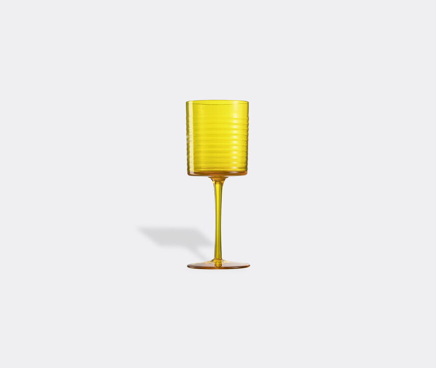 NasonMoretti 'Gigolo' water glass, striped yellow  NAMO22GIG959YEL