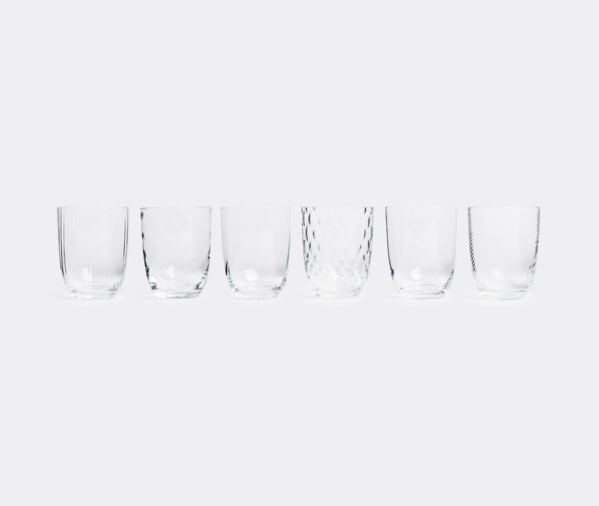 NasonMoretti 'Idra' water glass, set of six  NAMO16WAT200TRA