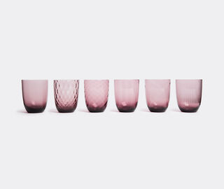 NasonMoretti 'Idra' water glass, set of six PURPLE NAMO16WAT224PUR