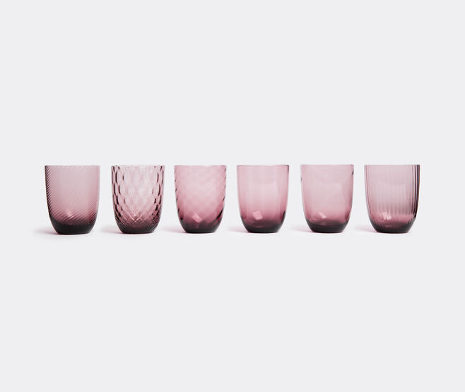 NasonMoretti 'Idra' water glass, set of six PURPLE NAMO16WAT224PUR