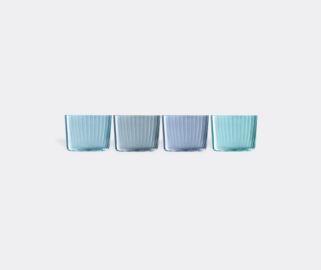 LSA International 'Gems' tealight holder, set of four, sapphire BLUE LSAI23GEM859BLU