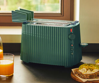 Alessi 'Pliss&eacute;' toaster racks, green GREEN ALES22PLI024GRN