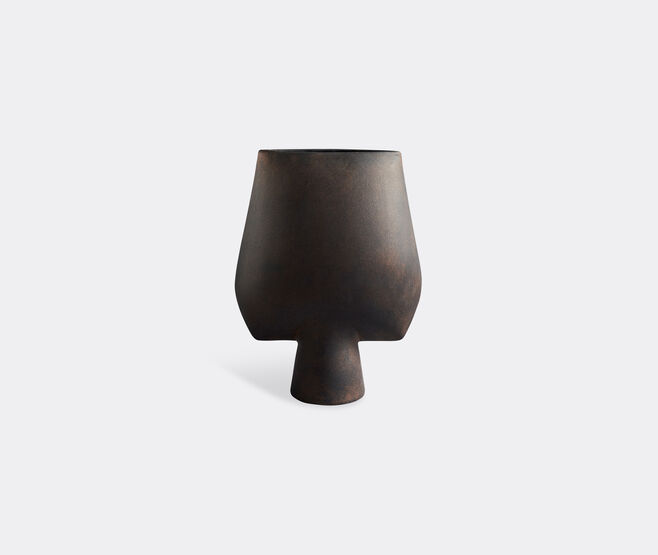 101 Copenhagen 'Sphere' square vase, big, coffee BROWN COPH21SPH460BRW