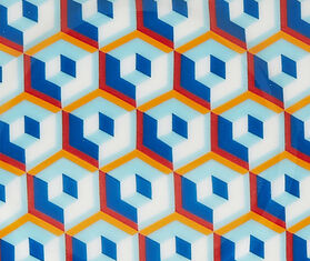 La DoubleJ 'Cubi Blu' espresso cup and saucer, set of two MULTICOLOUR LADJ22ESP972MUL