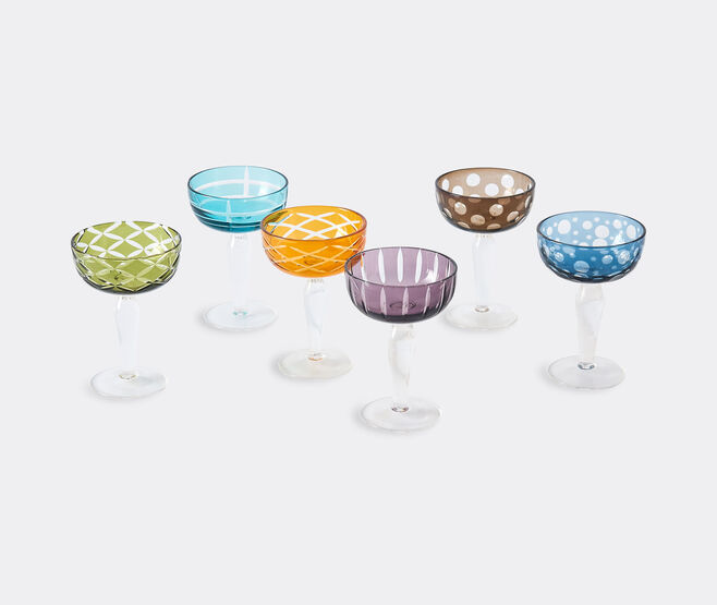 POLSPOTTEN 'Cuttings' coupe, set of six MULTICOLOUR POLS22COU157MUL