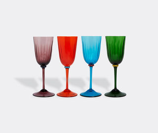 La DoubleJ 'Rainbow' wine glasses, set of eight MULTICOLOUR LADJ22WIN650MUL