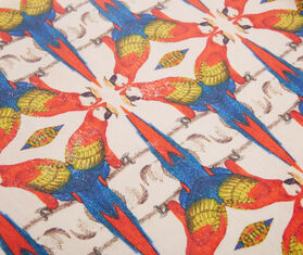 Les-Ottomans Patch NYC tray, red and blue MULTICOLOUR OTTO20PAT450MUL