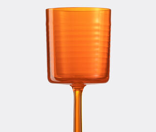 NasonMoretti 'Gigolo' water glass, striped orange ORANGE NAMO22GIG935ORA