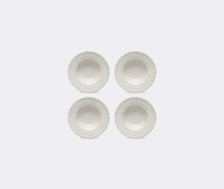 Bordallo Pinheiro &lsquo;Fantasia&rsquo; soup plate, set of four, ivory IVORY BOPI23FAN697WHI