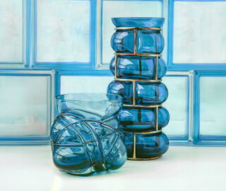 Vanessa Mitrani 'Pelote' vase, duck blue BLUE VAMI26PEL274BLU