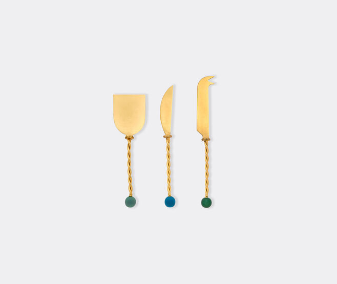 Bitossi Home 'Torchon' cheese knife set, gold GOLD BIHO25SET196GOL
