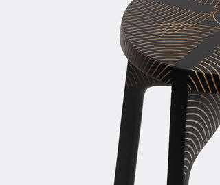 Zanat 'Tattoo Peacock' stool BLACK ZANA20TAT749BLK