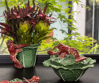 Bordallo Pinheiro 'Cabbage with Lobsters' pitcher MULTICOLOUR BOPI24CAB316MUL