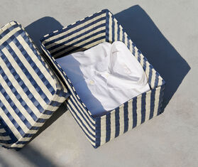 Hay 'Maxim' stripe box, medium BLUE HAY122MAX990MUL