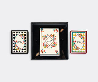 VESTA 'Passatiempo' playing card set with notebook and pencil, multicolor MULTICOLOR VEST26PLA447MUL