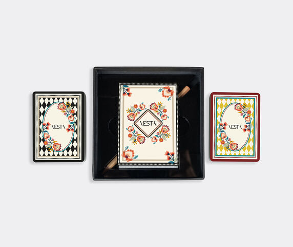VESTA 'Passatiempo' playing card set with notebook and pencil, multicolor MULTICOLOR VEST26PLA447MUL