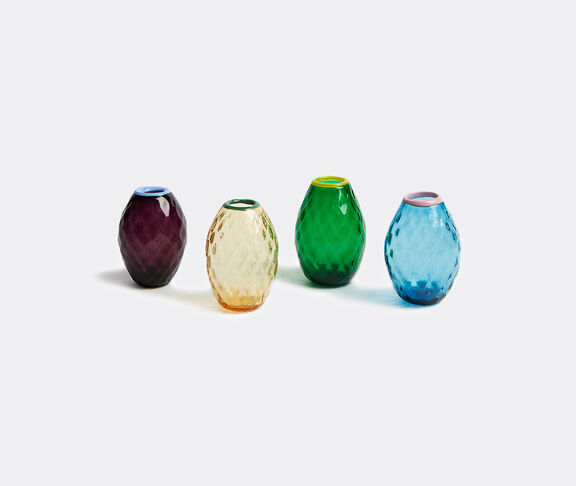 La DoubleJ 'Baby Egg' vase, set of four, misty rainbow mix MULTICOLOUR LADJ23BAB482MUL