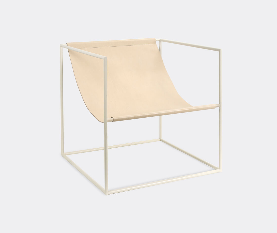 Valerie_objects 'solo' Seat In Cream White, Leather