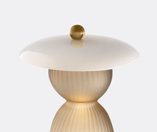 NasonMoretti 'Jingasa' table lamp, fum&eacute; brown and milky white TRANSPARENT NAMO26JIN794TRA