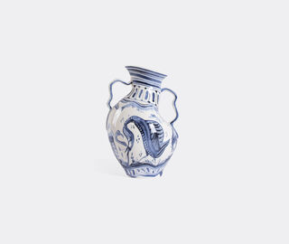 Seletti 'Classic On Acid, Ibex' vase, white and blue MULTICOLOUR SELE25POR738MUL