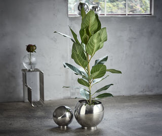 AYTM 'Globe' flowerpot, large, silver SILVER AYTM26GLO933SIL