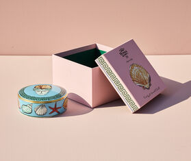 Ginori 1735 'Il Viaggio di Nettuno' round box BLUE RIGI20VIA894BLU