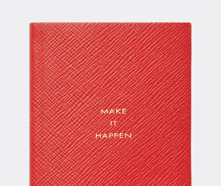 Smythson 'Make It Happen' notebook, scarlet red RED SMYT22PAS347RED