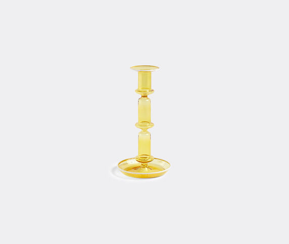Hay 'Flare' candleholder, tall, yellow Yellow with white rim HAY120FLA554YEL