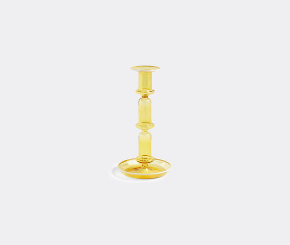 Hay 'Flare' candleholder, tall, yellow Yellow with white rim ${masterID}