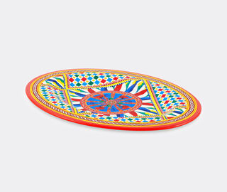 Dolce&amp;Gabbana Casa 'Carretto Siciliano' round wooden tray MULTICOLOUR DGCA22WOO933MUL