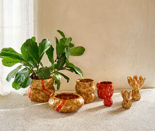 Pomax 'Mani' pot, red RED POMA26MAN947RED