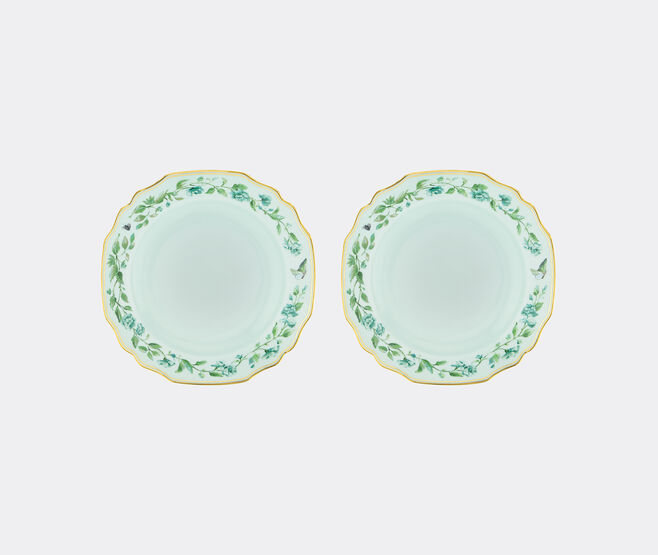 Aquazzura Casa 'Secret Garden' soup plate, set of two GREEN AQUA23SEC154GRN
