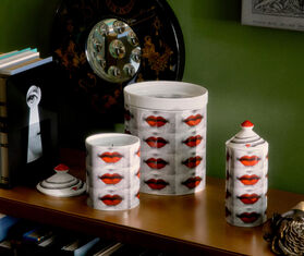 Fornasetti &#39;Nel Mentre&#39; candle, Bocche decor MULTICOLOUR FORN24SCE826MUL