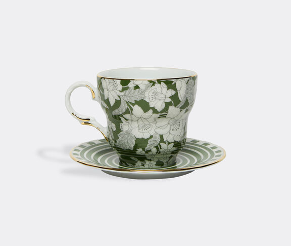 La DoubleJ 'Lilium Avorio Big Mama' cup and saucer GREEN LADJ22BIG741MUL