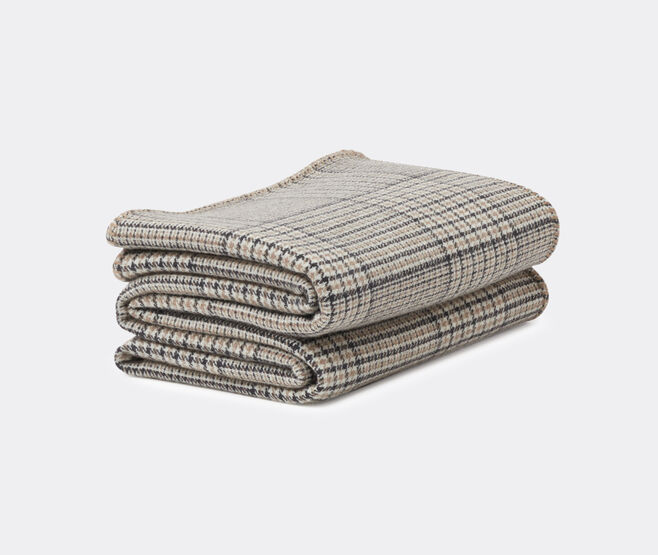 ALONPI 'Babette' throw, ecru, steel and camel MULTICOLOUR ALON23BAB314GRY