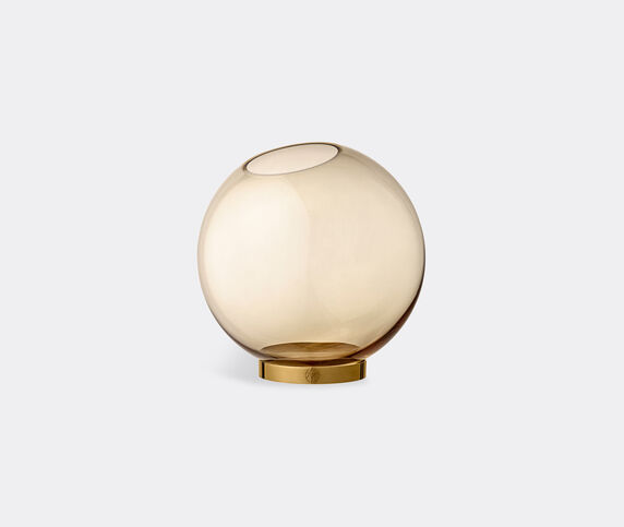 AYTM 'Globe' vase with stand, amber