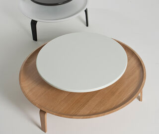 Col&eacute; 'Secreto 85' coffee table, white LIGHT BROWN COIT20SEC306WHI